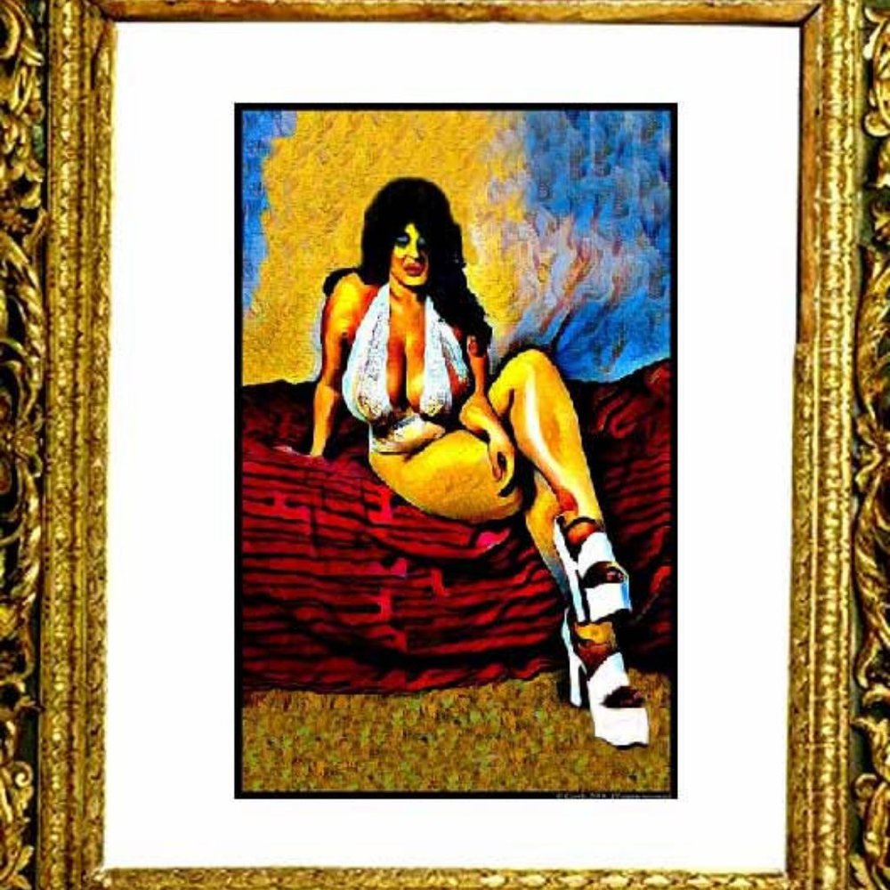 "Portrait Of A Leaning Forward Woman From Barcelona"